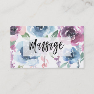 Tarjeta De Visita *~* Rosas florales Wisteria Flores MASSAGE Floral
