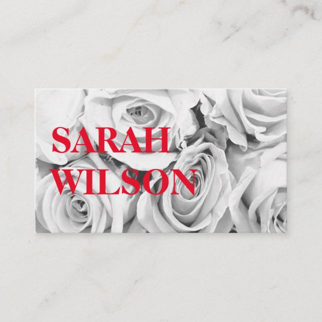 Tarjeta De Visita rosas flores rosadas ramo ramo ramo ramo, fondo (Anverso)