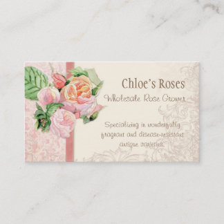 Tarjeta De Visita Rosas franceses pródigos elegantes del vintage
