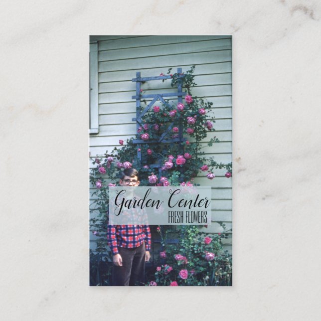 Tarjeta De Visita Rosas Frescas Flores Antigüedades (Anverso)