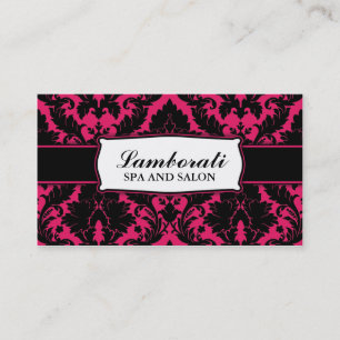 Tarjeta De Visita Rosas fuertes y negro modernos elegantes florales