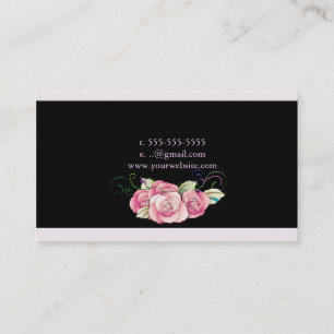 Tarjeta De Visita rosas minniemay del monograma