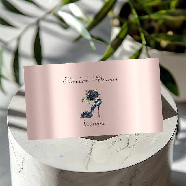 Tarjeta De Visita Rosas negros de tacones altos profesionales Rosa d (Subido por el creador)