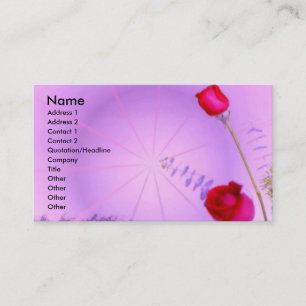 Tarjeta De Visita Rosas Rojas