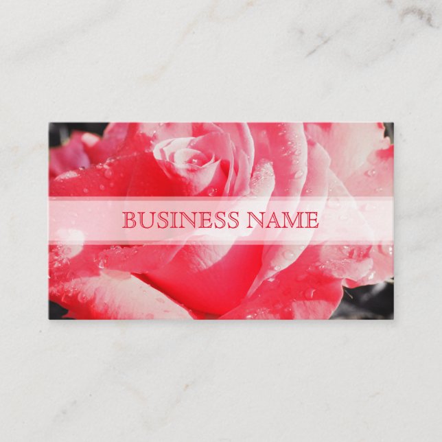 Tarjeta De Visita Rosas rojas románticas (Anverso)