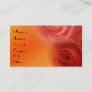 Tarjeta De Visita Rosas rojos
