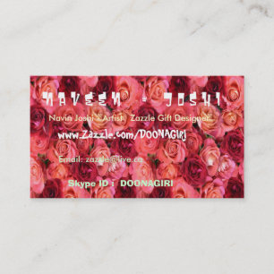 Tarjeta De Visita Rosas rojos de NOVINO