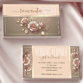 Tarjeta De Visita Rosas románticos florales estéticos decorativos do