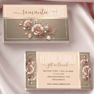 Tarjeta De Visita Rosas románticos florales estéticos decorativos do