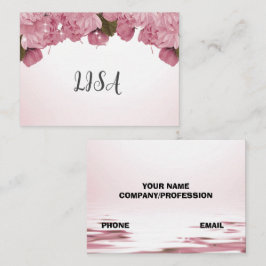 Tarjeta De Visita rosas rosadas de moda