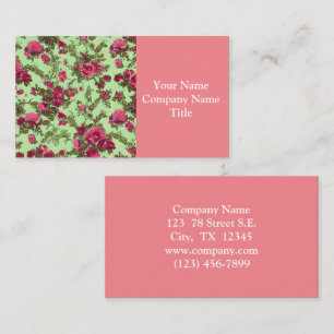 Tarjeta De Visita Rosas rosadas de Victoria