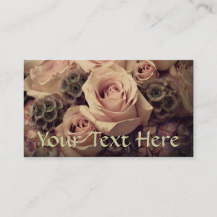 Tarjeta De Visita Rosas rosados