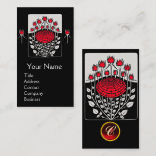 Tarjeta De Visita ROSAS ROSAS ROJAS BLANCAS NEGRAS, ROSEBUDS Floral