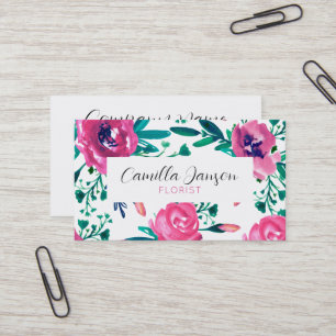 Tarjeta De Visita Rosas rosas rosas por encima