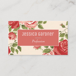 Tarjeta De Visita Rosas rosas rosas shabby Chic Elegante Feminine