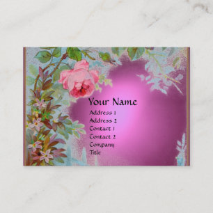Tarjeta De Visita ROSAS ROSAS ROSAS Y JASMINAS MONOGRAM STONE, Fuchs