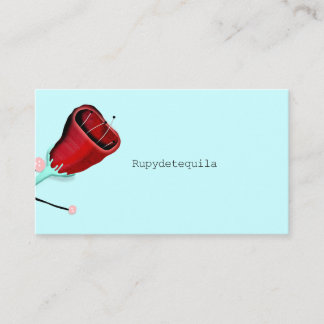 Tarjeta De Visita Rosas Turquoise Retro