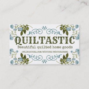 Tarjeta De Visita Rosas vintage para quilt de patchwork, costura y m