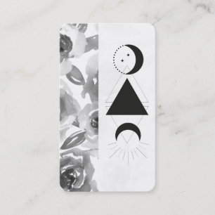 Tarjeta De Visita *~* Rosas Wisteria Alquimia de la Luna Triángulo 