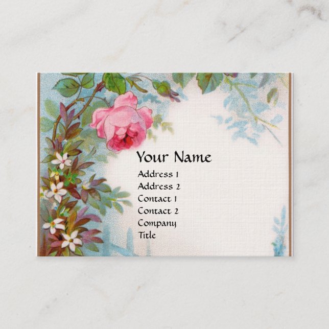 Tarjeta De Visita ROSAS y JASMINES MONOGRAM Ropa amarilla (Anverso)