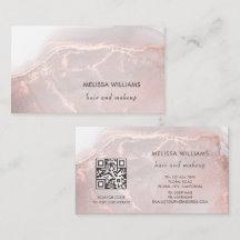 Rose Gold Ink Marble | QR Code