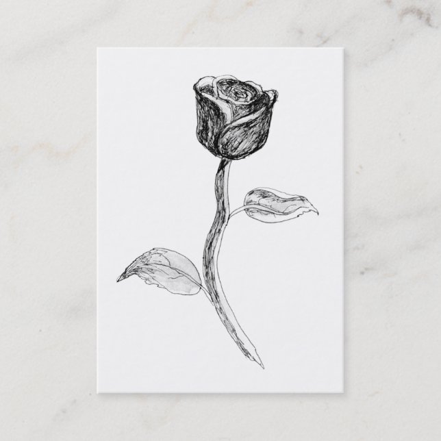 Tarjeta De Visita Rose negra (Anverso)