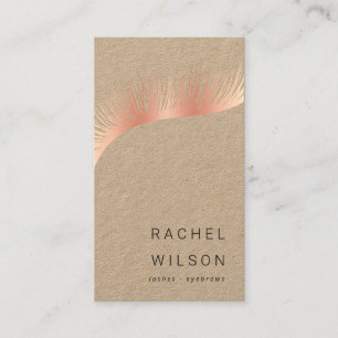 Tarjeta De Visita Rosegold laza pestañas de artista de maquillaje ru