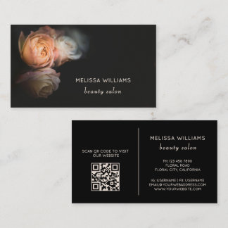 Tarjeta De Visita Roses Dark Romantic
