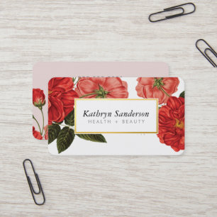 Tarjeta De Visita ROSES eco ramo vintage florido