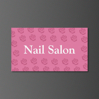 Tarjeta De Visita Roses Pattern - Nail Salon