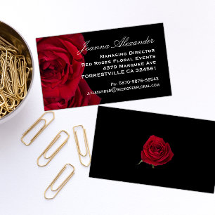 Tarjeta De Visita Roses rojos
