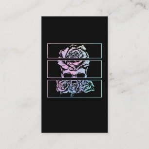 Tarjeta De Visita Roses Rojos Cráneo gótico Flores de Gótico Wicc