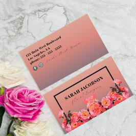 Tarjeta De Visita Roses rosas rosas negras Rectángulo del diseñador 