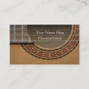 Tarjeta De Visita Rosetón adornado de una guitarra clásica