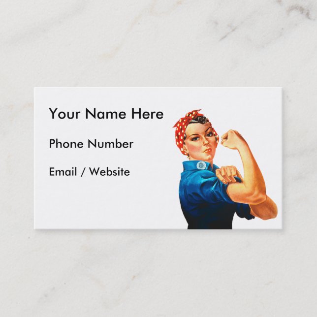 Tarjeta De Visita Rosie el remachador (Anverso)