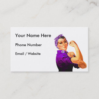 Tarjeta De Visita Rosie el remachador - Fibromyalgia púrpura
