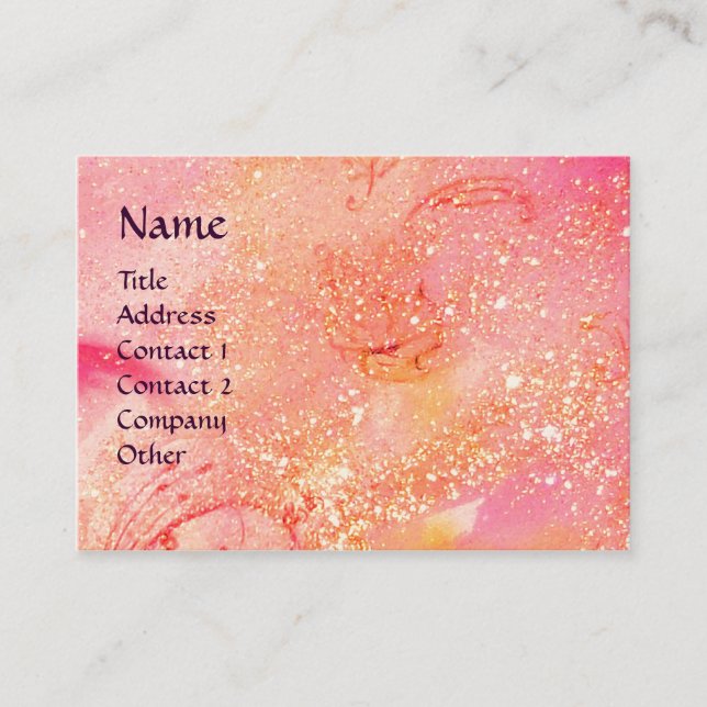 Tarjeta De Visita ROSINA, Salón De Belleza, Spa, Artista De Maquilla (Anverso)