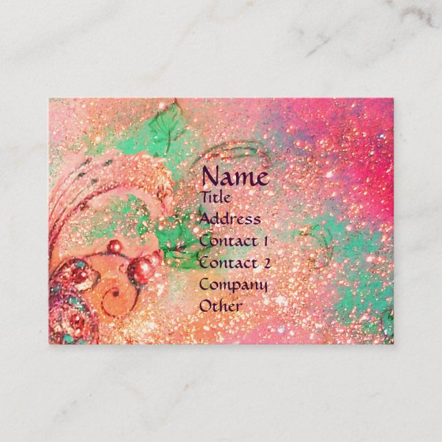 Tarjeta De Visita ROSINA, Salón De Belleza, Spa, Artista De Maquilla (Anverso)