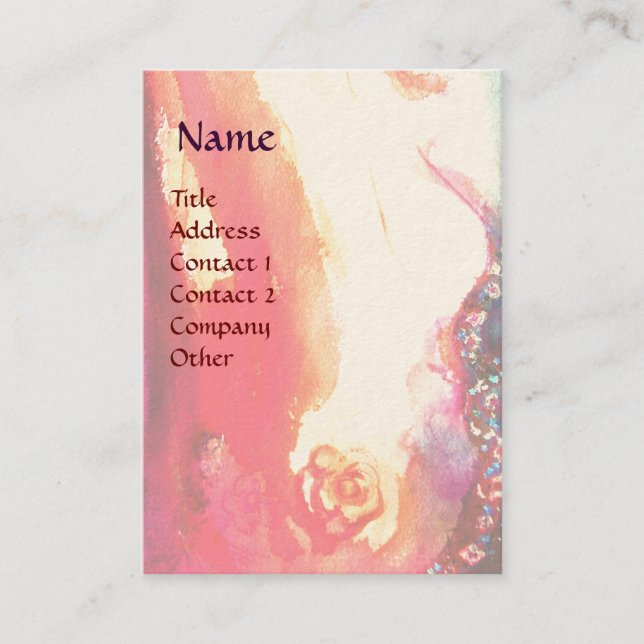 Tarjeta De Visita ROSINA, Salón De Belleza, Spa, Artista De Maquilla (Anverso)