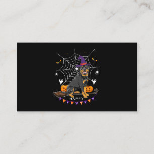 Tarjeta De Visita Rottweiler Calabaza de Brujas Halloween Halloween