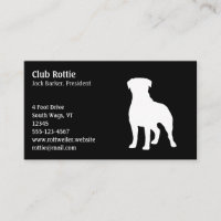 Rottweiler Dog Silhouette | Blanco y negro | Perro