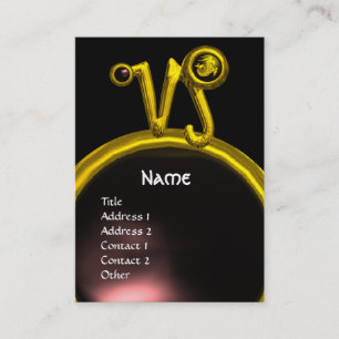 TARJETA DE VISITA RÓTULO CAPRICORN ZODIAC JEWEL MONOGRAM