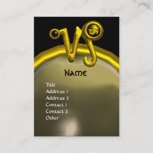 TARJETA DE VISITA RÓTULO CAPRICORN ZODIAC JEWEL MONOGRAM