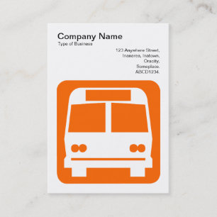 Tarjeta De Visita Rótulo de autobús - Naranja en blanco