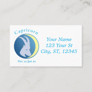 Tarjeta De Visita Rótulo de Capricorn Thunder_Cove