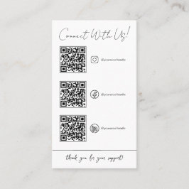 Tarjeta De Visita Rótulo de código Qr para pequeñas empresas.Rótulo 