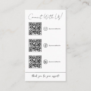 Tarjeta De Visita Rótulo de código Qr para pequeñas empresas.Rótulo 