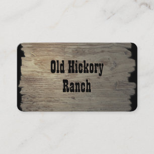Tarjeta De Visita Rótulo de madera de estilo occidental