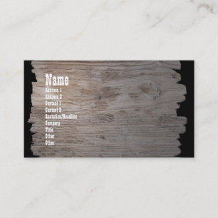 Tarjeta De Visita Rótulo de madera del Occidental-estilo