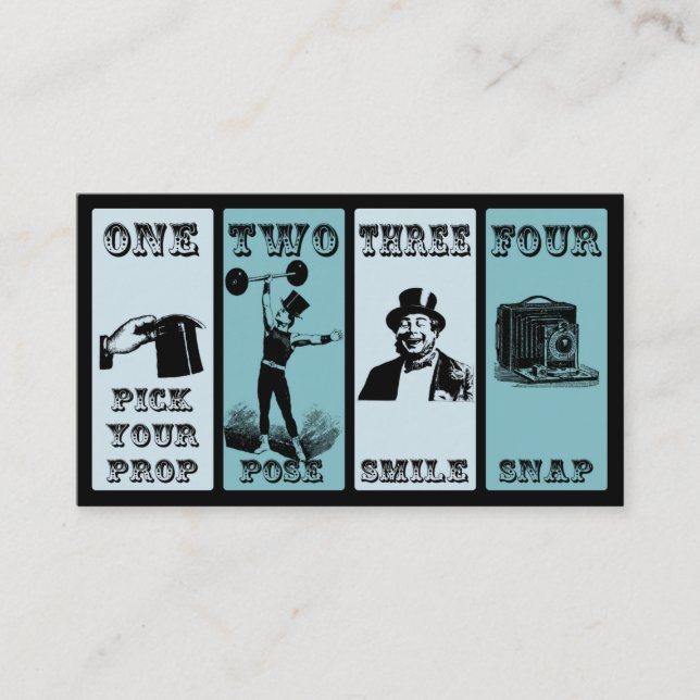 Tarjeta De Visita Rótulo de Photo Prop (Anverso)